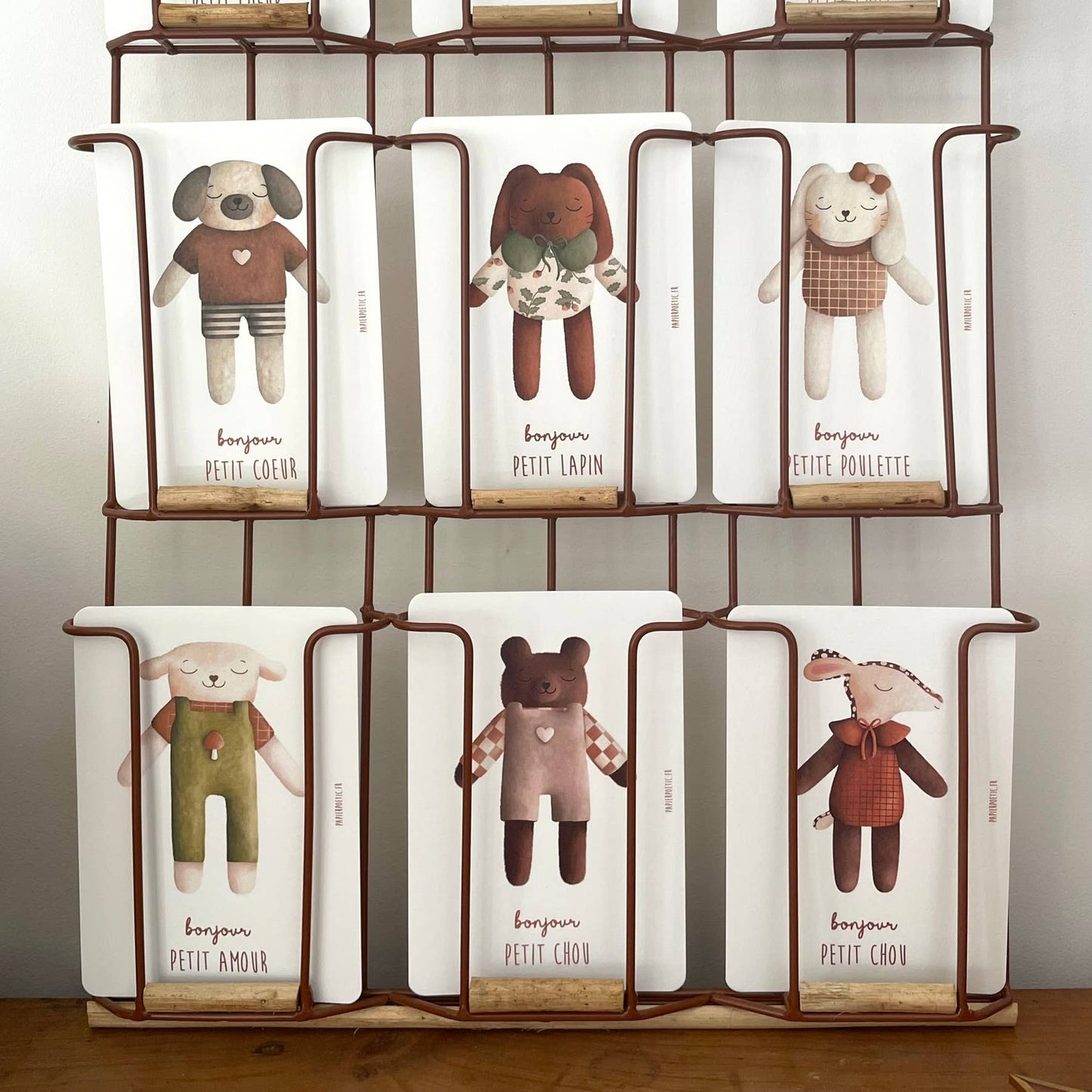 Carte Postale / Card "Doudou Lapin marron"