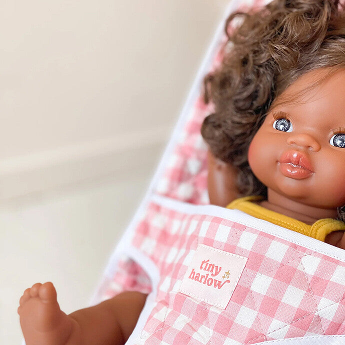 Poussette Vichy rose Tiny Harlow