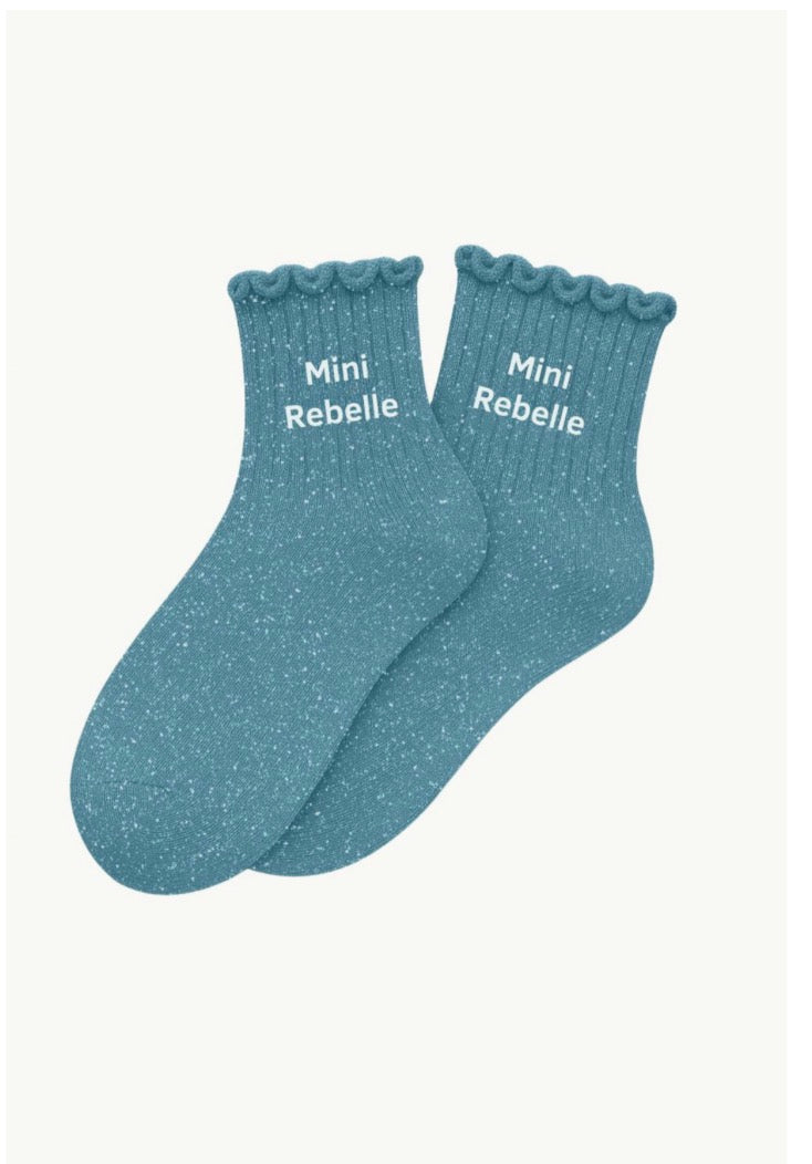 Chaussette à paillettes enfant "Mini Rebelle"