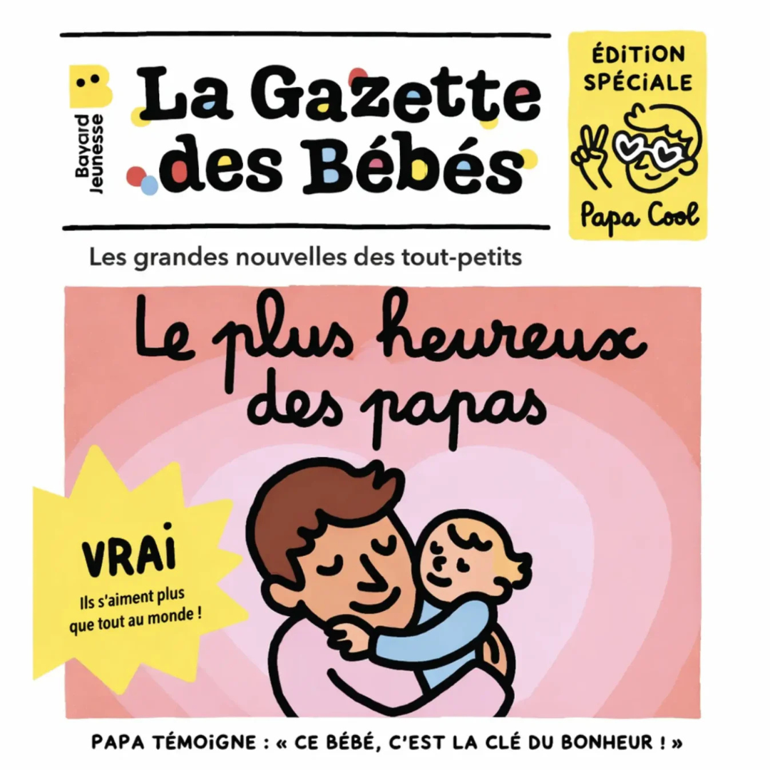 Gazette des bébés le plus heureux des papas, livre en tissus sensorielle bébé, cadeau bébé