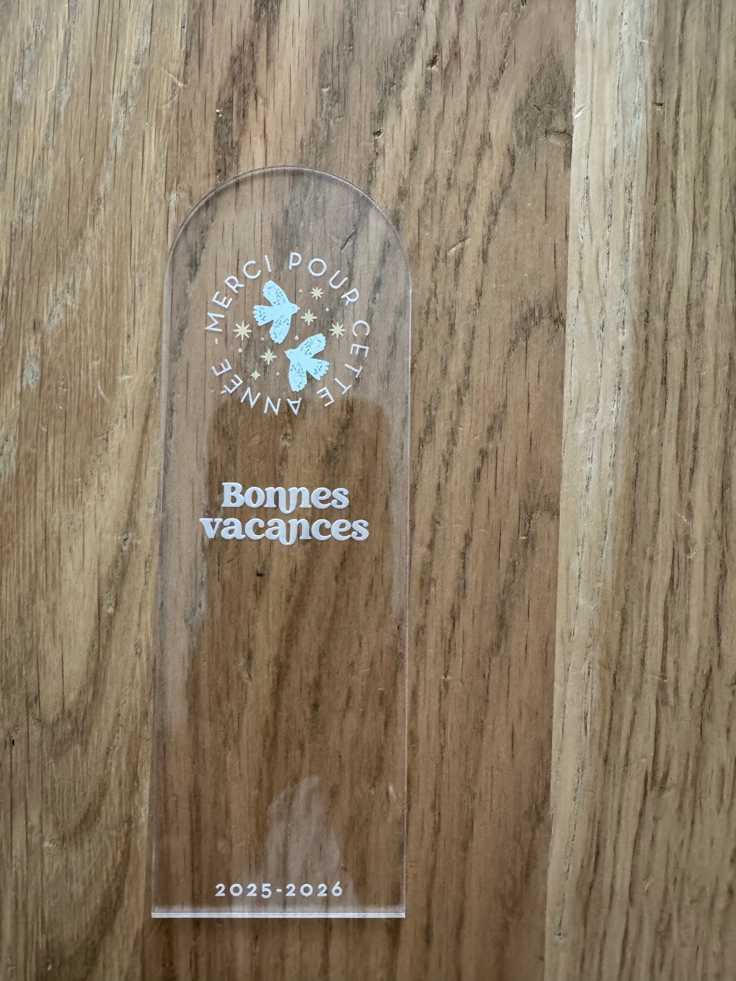 Marque-page en plexiglass – Cadeau de fin d'année scolaire