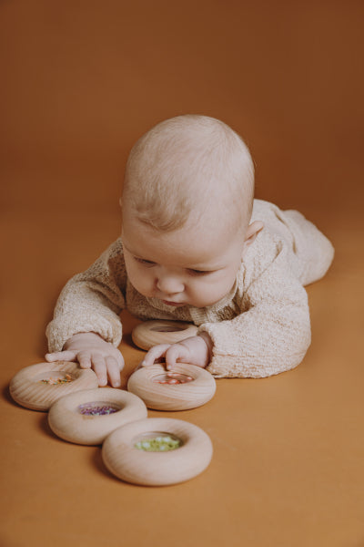 Donuts sensoriels en bois - Petit Boum