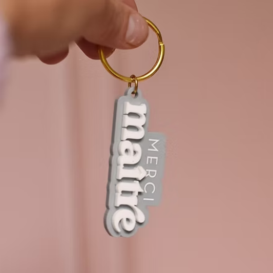 porte-clés Merci Maître cadeau de fin d'année scolaire