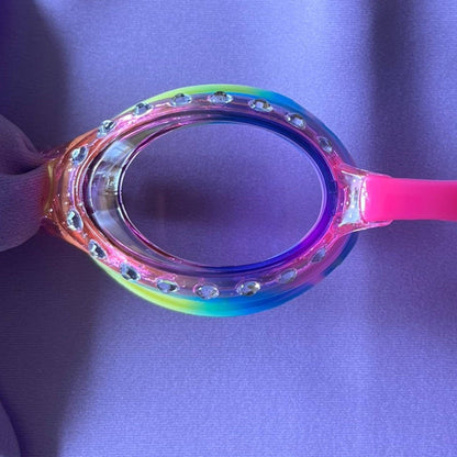 lunettes de piscine babyplops uni violet 2-6 ans Waterplops avec bandeau stretch