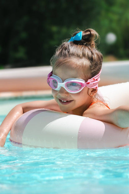 lunettes de piscine enfant sucette coeur Waterplops avec bandeau stretch