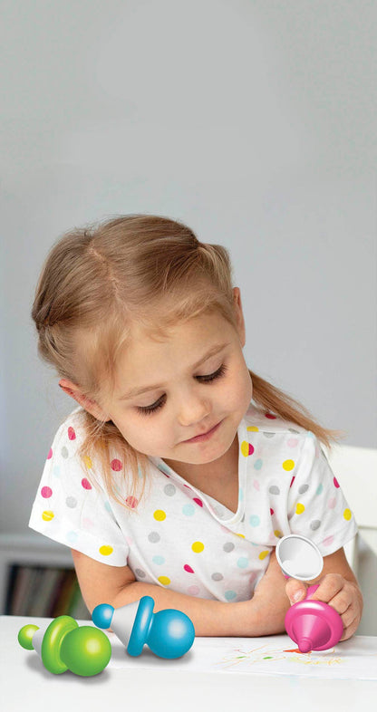 Boîte Mes Premiers Feutres x8 CréaLign’ avec 8 feutres ergonomiques lavables pour enfants dès 1 an.