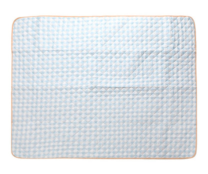 Couverture Pique-Nique Stripes Apricot Monnëka imperméable et anti-sable avec sangle de transport pour plage et pique-nique.
