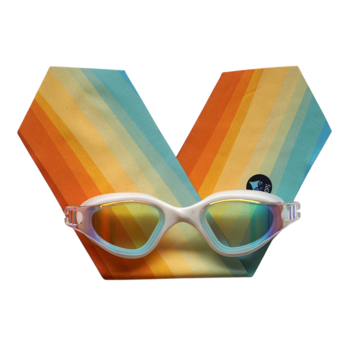 lunettes de piscine enfant Morning bliss Waterplops avec bandeau stretch
