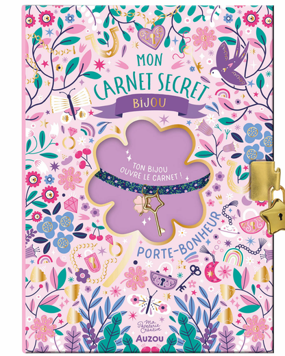Mon carnet secret bijou porte-bonheur rose - AUZOU