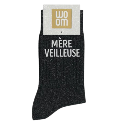 chaussettes message positif, chaussettes à paillettes, chaussettes originales femme, cadeau petit prix original, cadeau fête des mamies, cadeau mamie, cadeau fête des grand-mères, cadeau fête des mère, cadeau femme