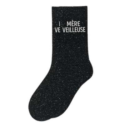 chaussettes message positif, chaussettes à paillettes, chaussettes originales femme, cadeau petit prix original, cadeau fête des mamies, cadeau mamie, cadeau fête des grand-mères, cadeau fête des mère, cadeau femme