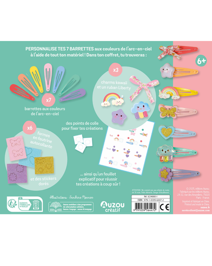 Mon coffret d'artiste "Mon semainier de barrettes arc-en-ciel" - AUZOU