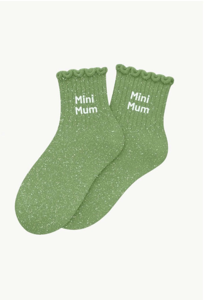 Chaussette à paillettes enfant "Mini Mum"