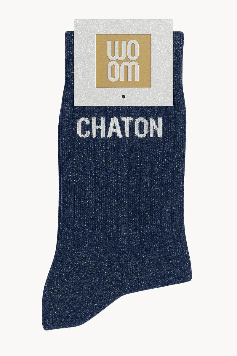 Chaussette à paillettes "Chaton"