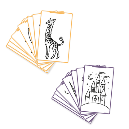 Refill KIDYDRAW-MINI - Cartes thèmes "Il était une fois et Animaux"