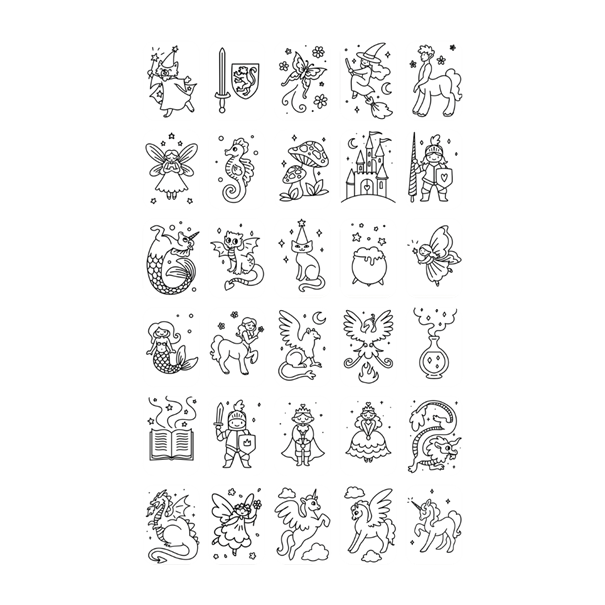 Refill KIDYDRAW-MINI - Cartes thèmes "Il était une fois et Animaux"