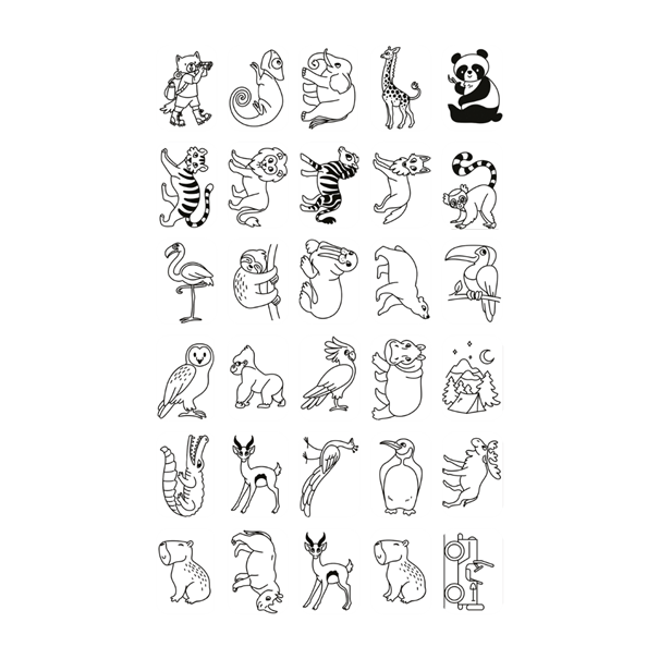 Refill KIDYDRAW-MINI - Cartes thèmes "Il était une fois et Animaux"