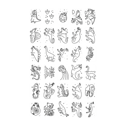 Refill KIDYDRAW-MINI - Cartes thèmes "Galaxie et Dinosaures"