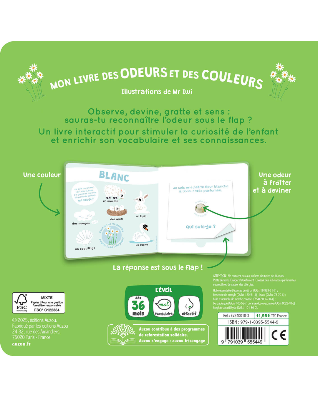 Mon livre des odeurs et des couleurs "La nature" - AUZOU