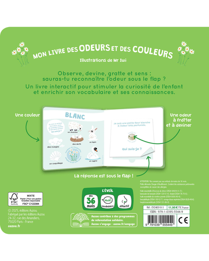 Mon livre des odeurs et des couleurs "La nature" - AUZOU