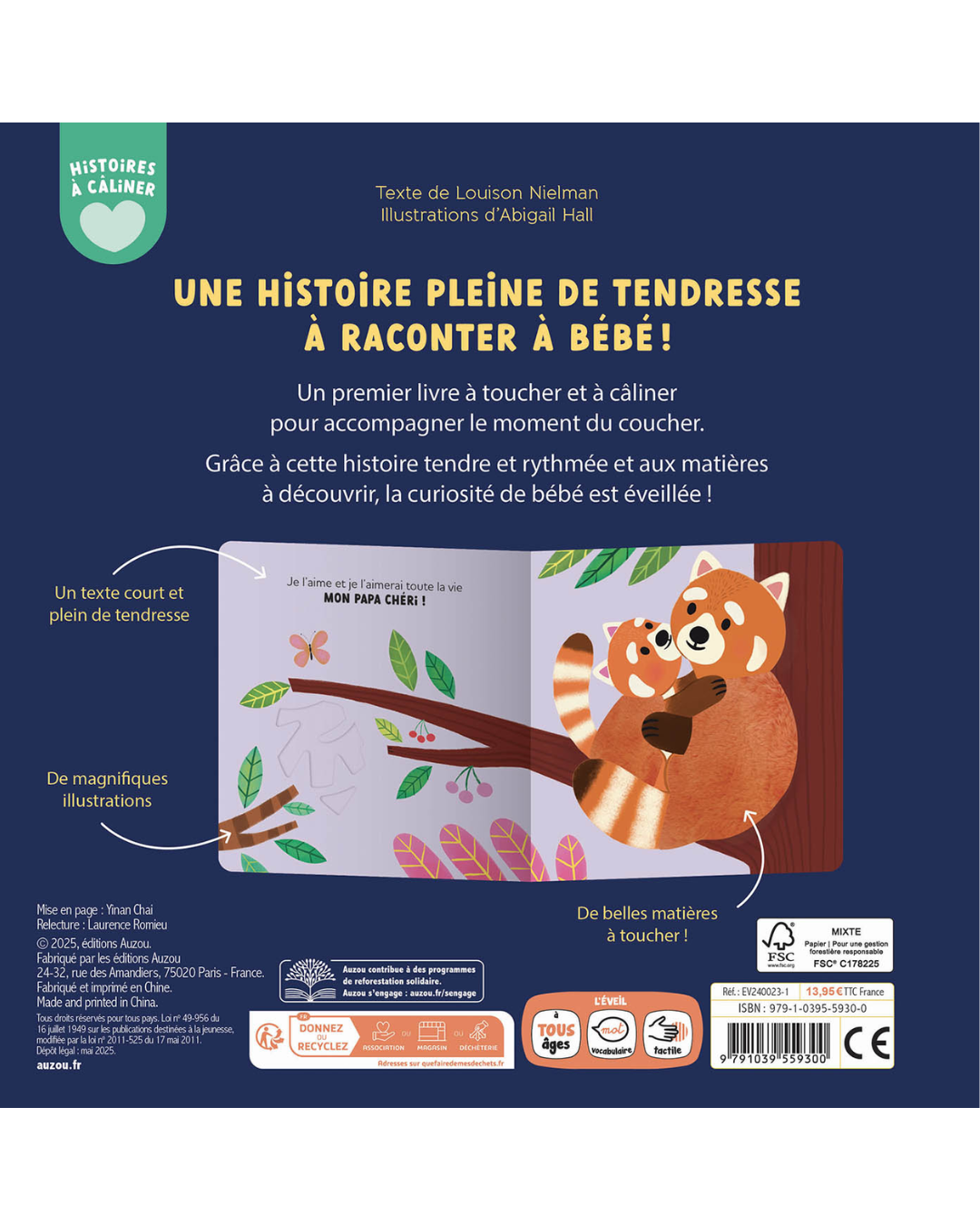 Livre Histoire à câliner "Mon papa à moi" - AUZOU