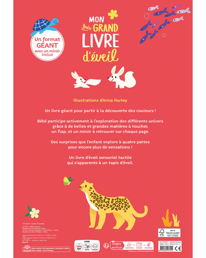 Grand livre imagier le monde des couleurs, pour bébés 