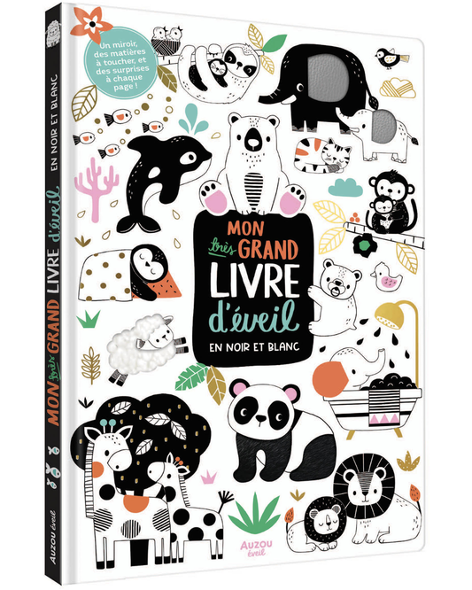 Livre Grand imagier pour bébé en noir et blanc