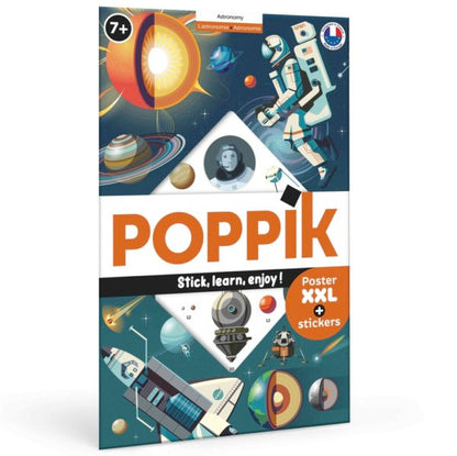 Poster éducatif avec stickers Astronomie - POPPIK