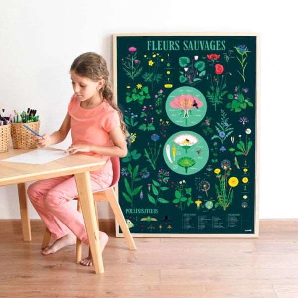 Poster éducatif avec stickers Botanic - POPPIK