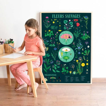 Poster éducatif avec stickers Botanic - POPPIK