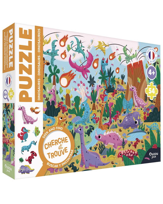 Puzzles cherche et trouve "Dinosaures" - AUZOU