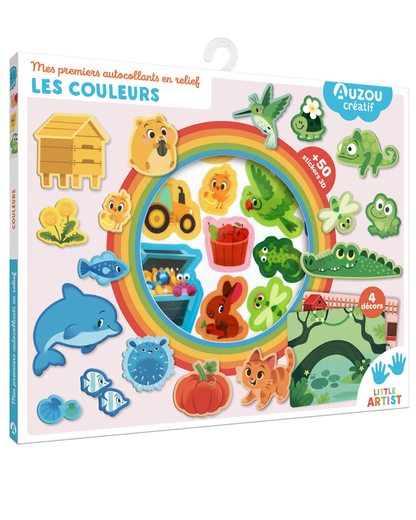 Ma pochette d'artiste "Mes premiers autocollants Les Couleurs" - AUZOU