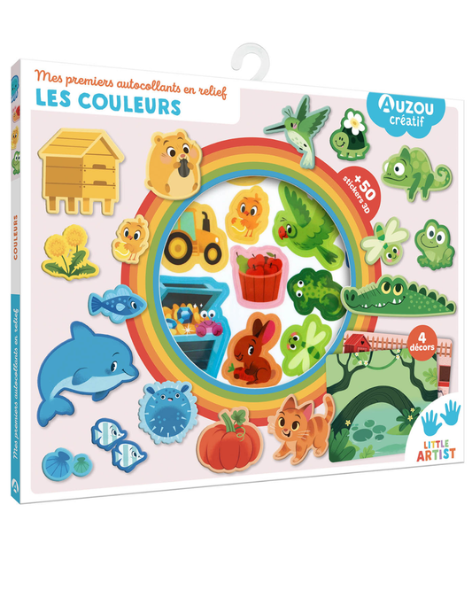 Ma pochette d'artiste "Mes premiers autocollants Les Couleurs" - AUZOU