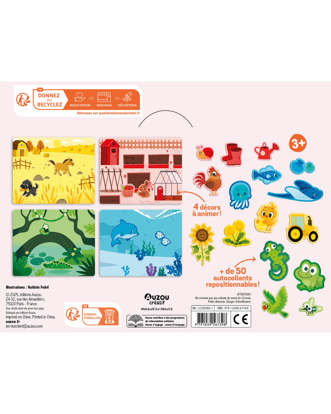 Ma pochette d'artiste "Mes premiers autocollants Les Couleurs" - AUZOU