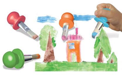 Coffret Mes Premiers Pinceaux CréaLign’ avec pinceaux ergonomiques adaptés aux enfants dès 1 an pour les premières activités de peinture.