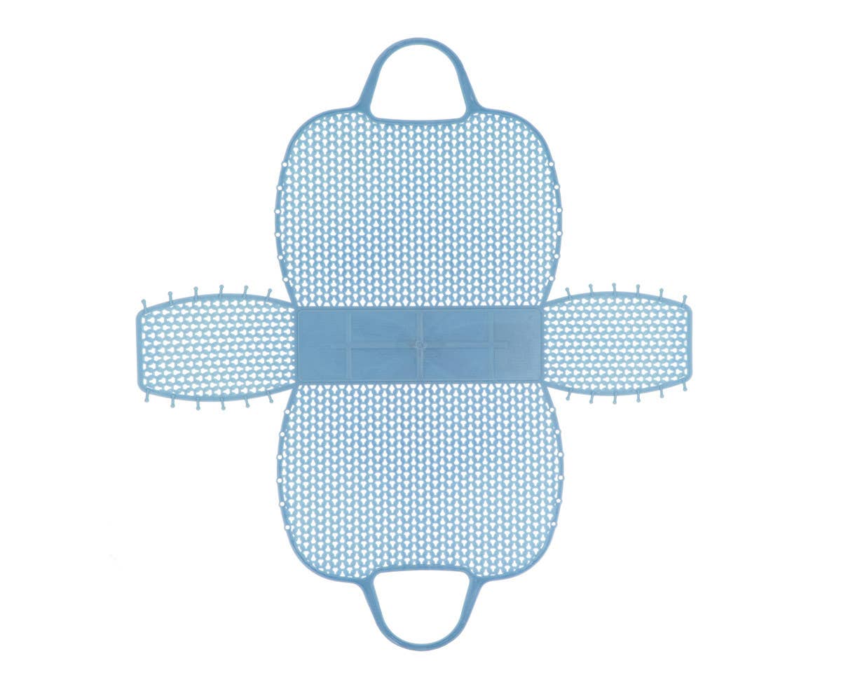 Panier Rétro Vintage Breeze Monnëka en plastique recyclable avec filet intégré, idéal pour la plage, la piscine et les sorties estivales.