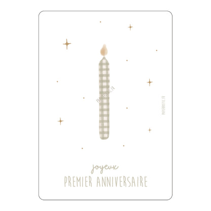 Carte Postale / Card "Joyeux Premier Anniversaire"