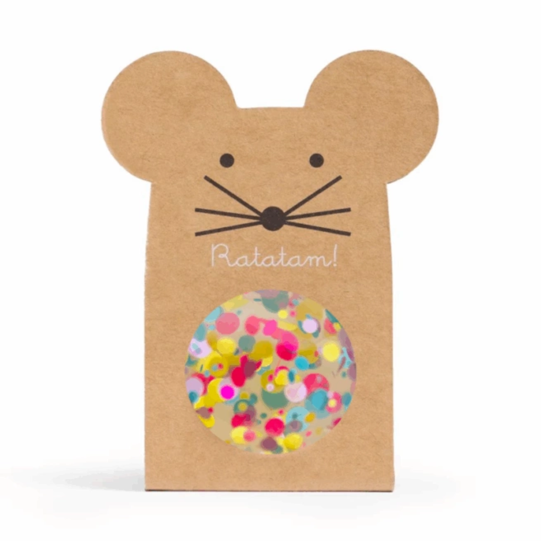 balle rebondissante souris Ratatam pailletée pour enfant