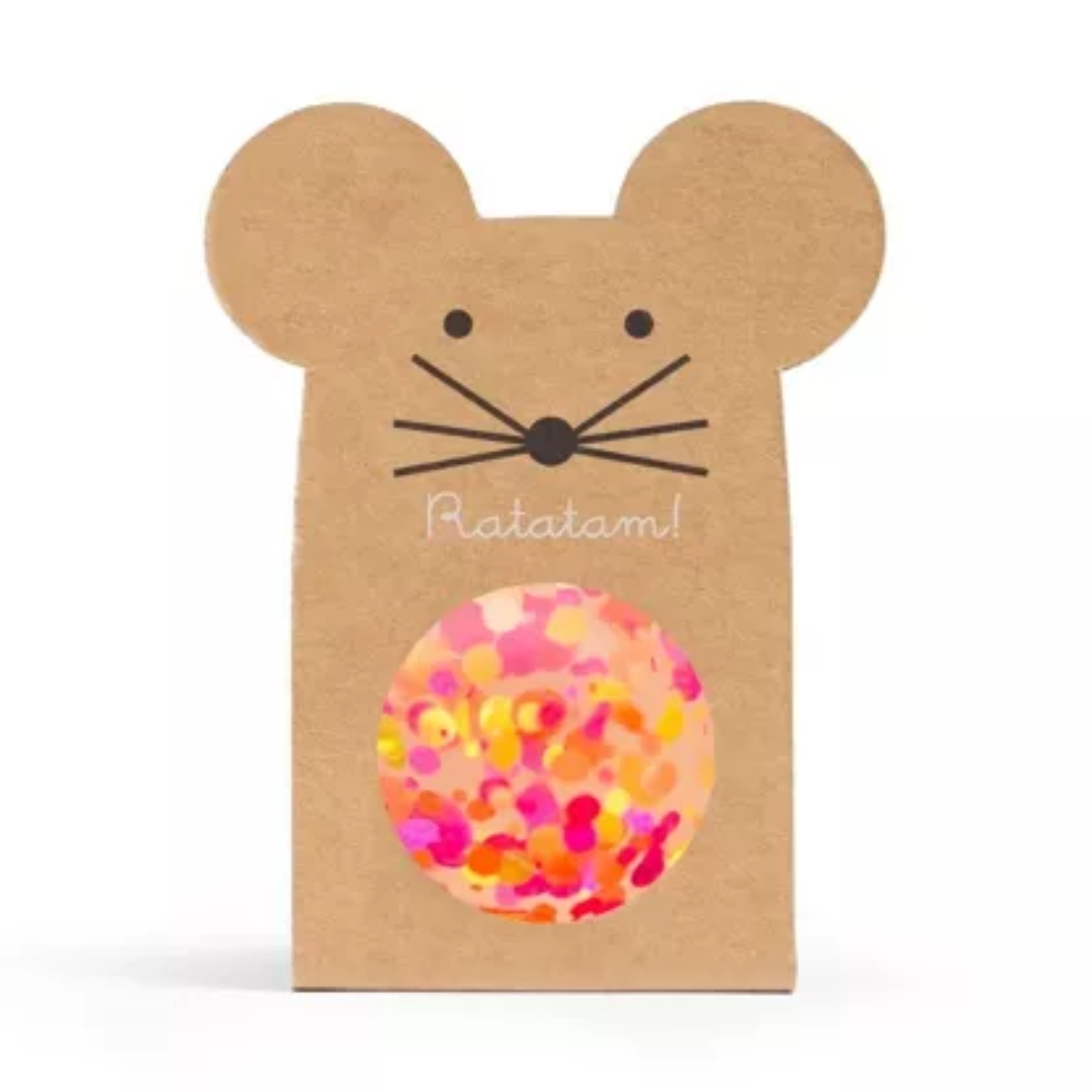balle rebondissante souris Ratatam pailletée pour enfant