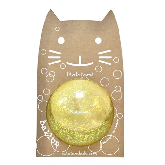 Ballon bulle jaune Ratatam 15 cm