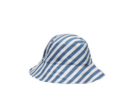 Bob Réversible Stripes Blues & Beyond Monnëka avec protection solaire UPF pour enfant, chapeau été réversible pour plage et piscine