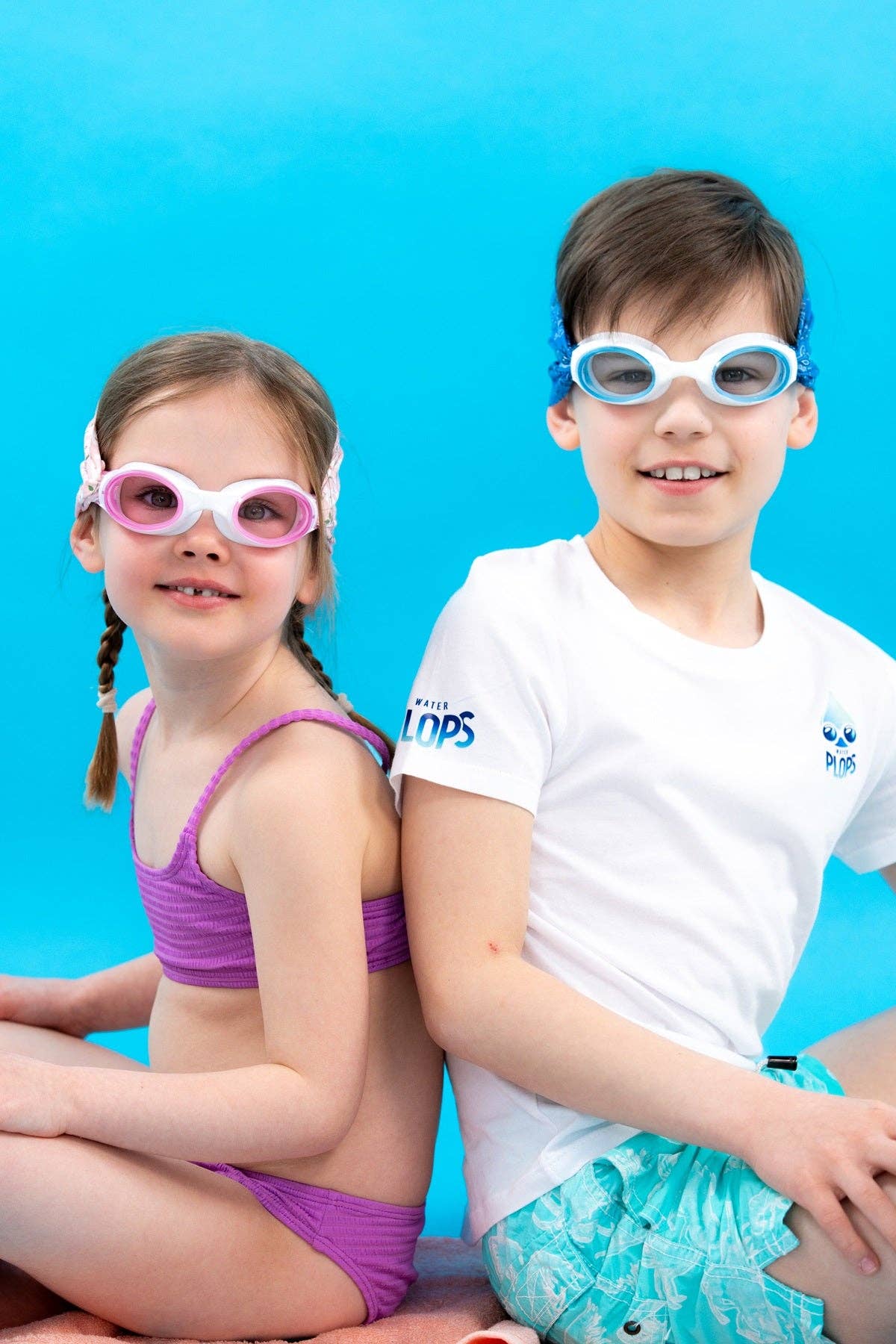 lunettes de piscine enfant Liberty Waterplops avec bandeau stretch