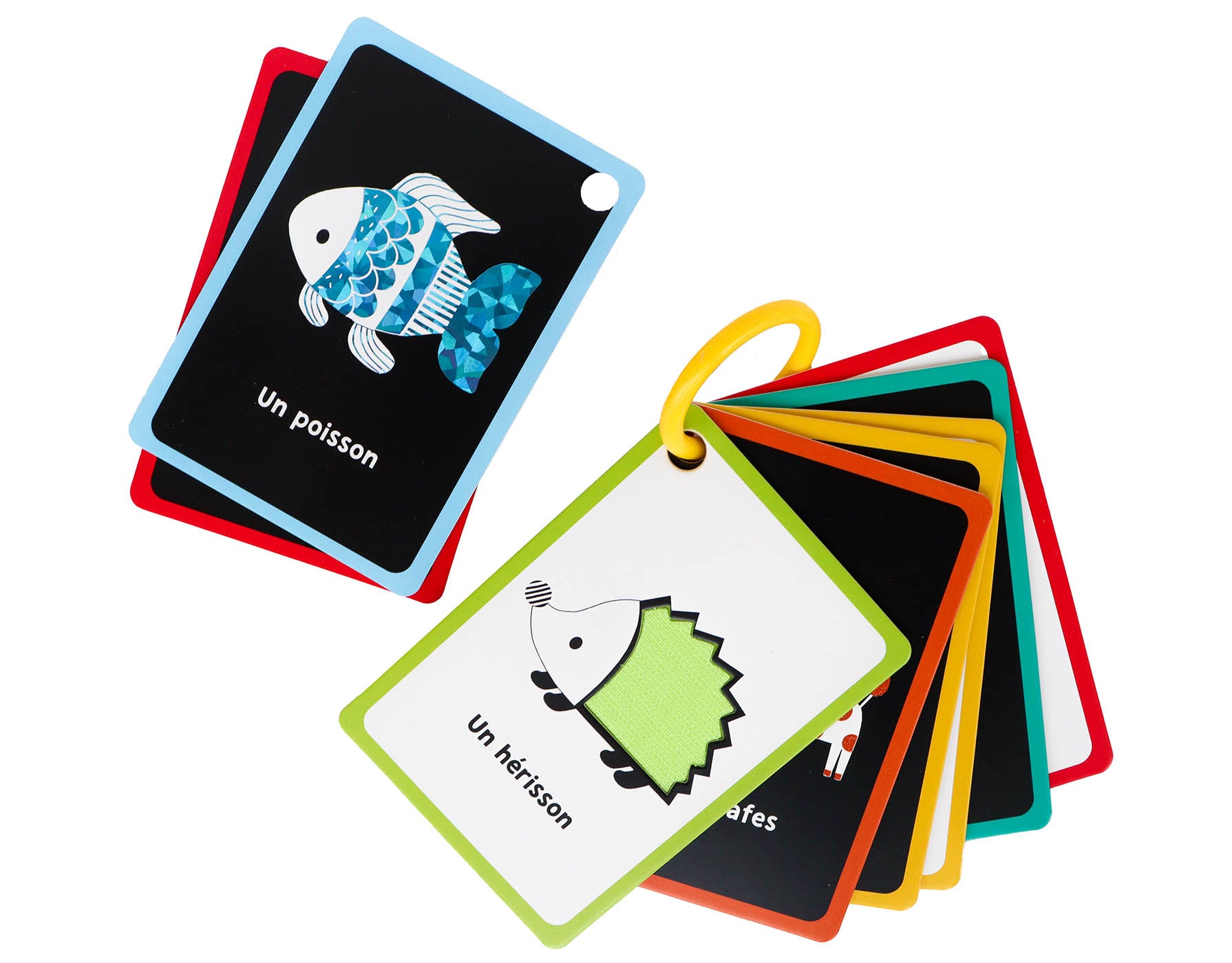 cartes d'éveils pour bébé à contraste, cartes noir et blanc bébé, détachable