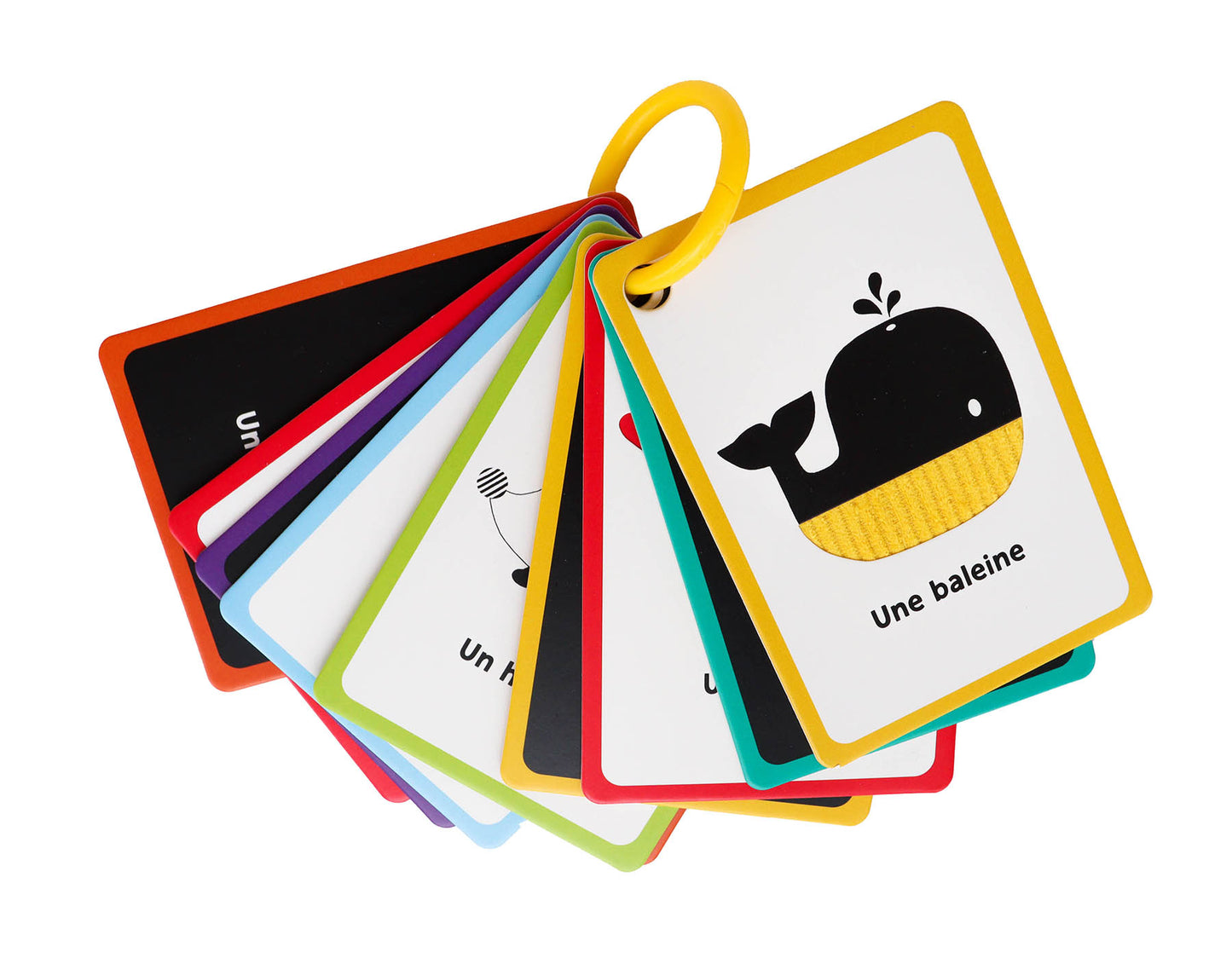 cartes d'éveils pour bébé à contraste, cartes noir et blanc bébé, détachable