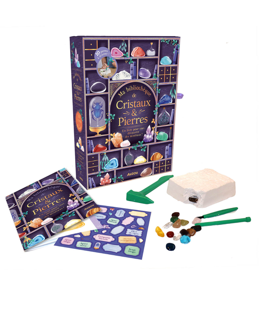 Ma bibliothèque à cristaux et pierres - AUZOU