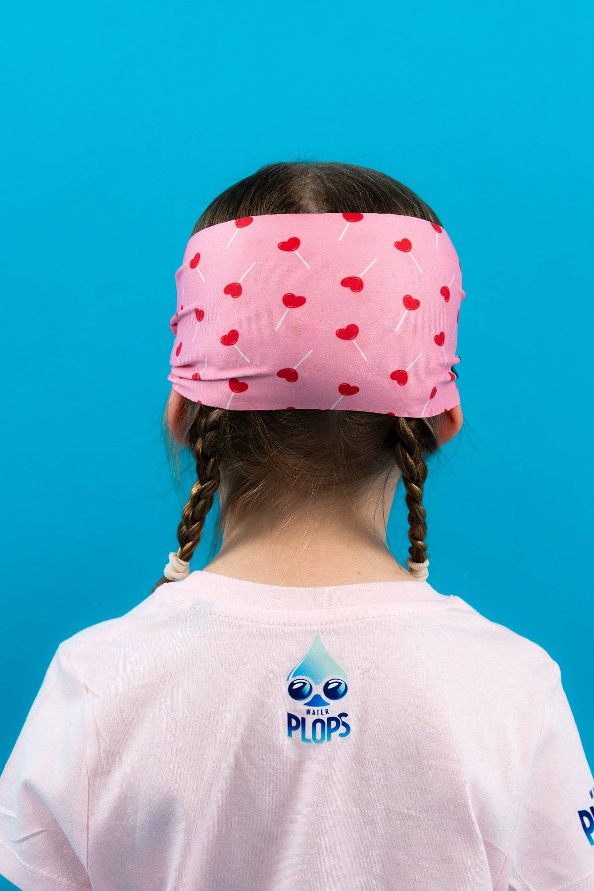 lunettes de piscine enfant sucette coeur Waterplops avec bandeau stretch