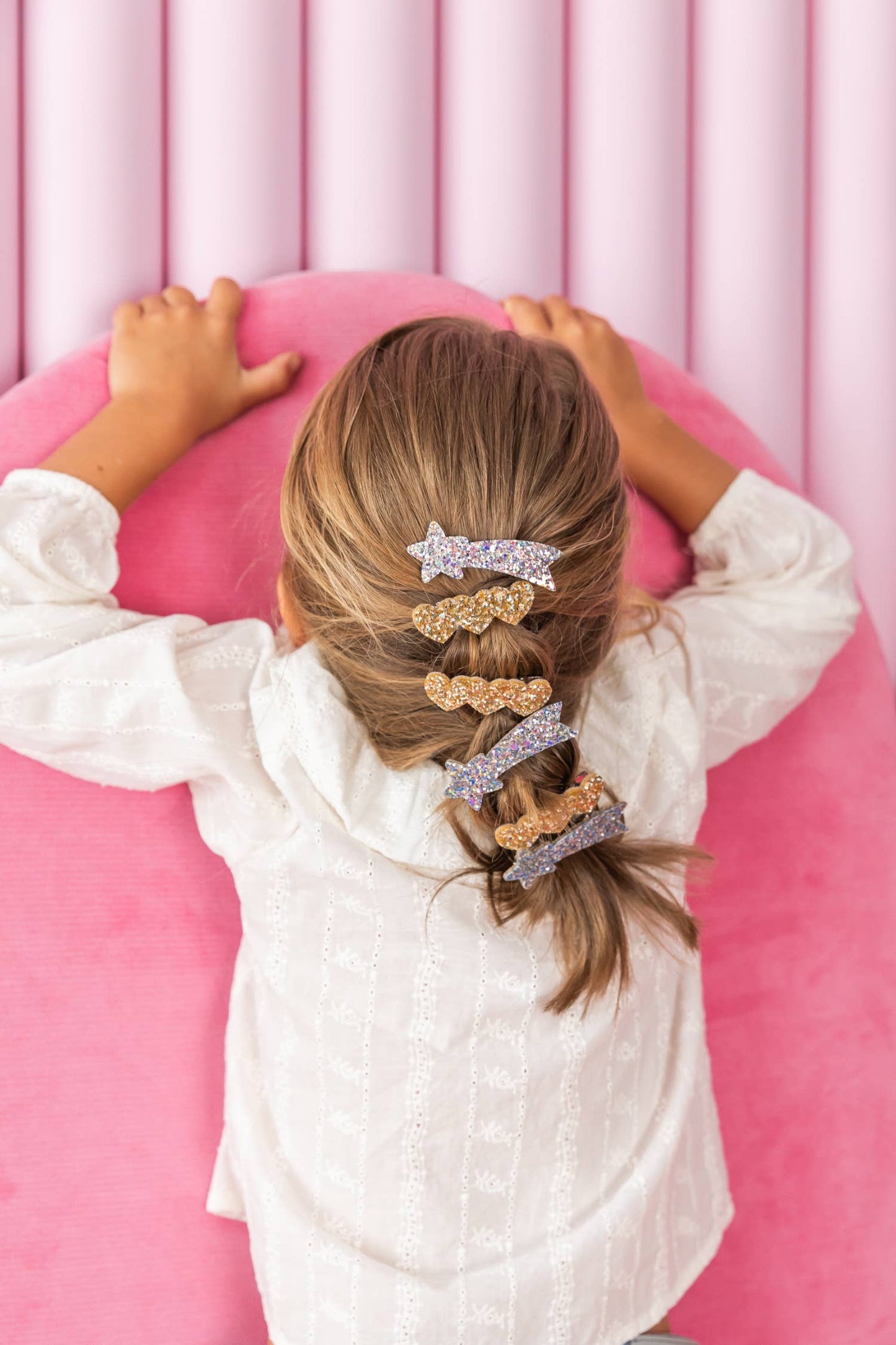 Barrette 3 coeurs - Doré