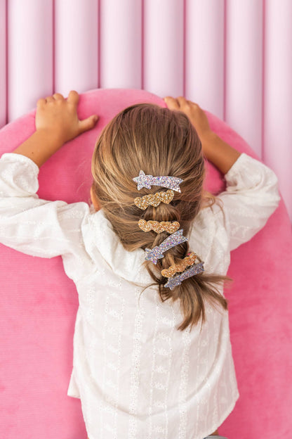 Barrette 3 coeurs - Doré