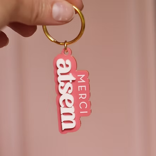 porte-clés Merci Atsem cadeau de fin d'année scolaire