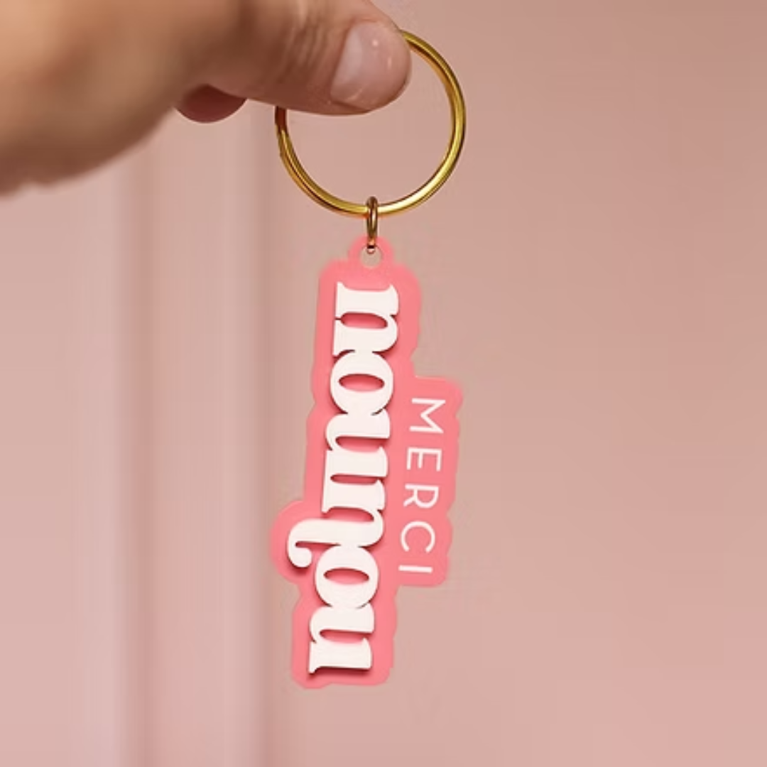 porte-clés Merci nounou cadeau de fin d'année scolaire